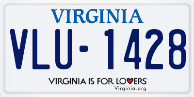 VA license plate VLU1428
