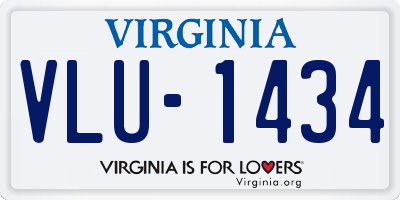 VA license plate VLU1434