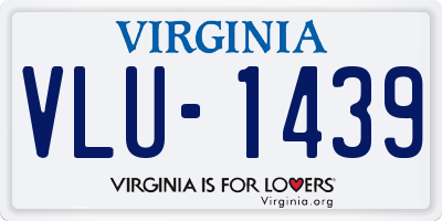 VA license plate VLU1439