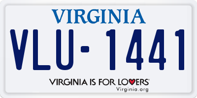 VA license plate VLU1441