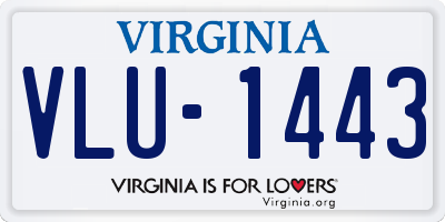VA license plate VLU1443