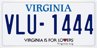 VA license plate VLU1444