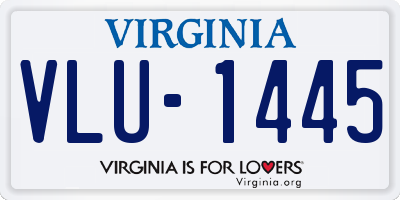 VA license plate VLU1445