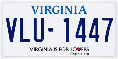 VA license plate VLU1447