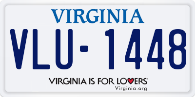 VA license plate VLU1448