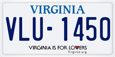 VA license plate VLU1450