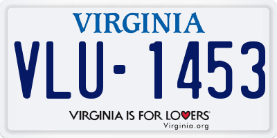 VA license plate VLU1453