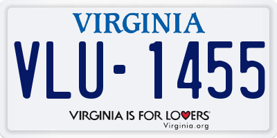 VA license plate VLU1455