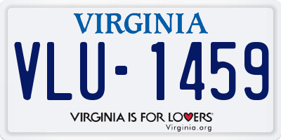 VA license plate VLU1459