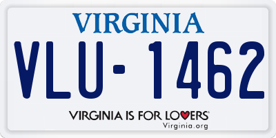 VA license plate VLU1462