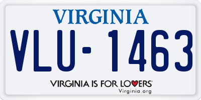VA license plate VLU1463