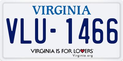 VA license plate VLU1466