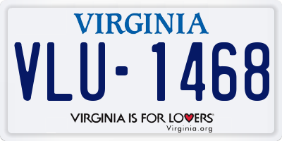 VA license plate VLU1468