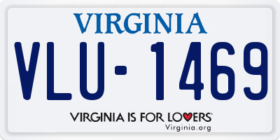 VA license plate VLU1469