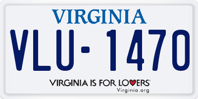 VA license plate VLU1470