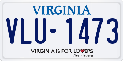 VA license plate VLU1473