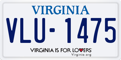 VA license plate VLU1475
