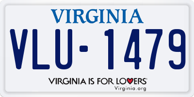 VA license plate VLU1479