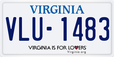 VA license plate VLU1483