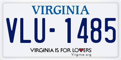VA license plate VLU1485