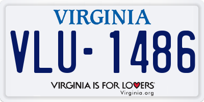 VA license plate VLU1486