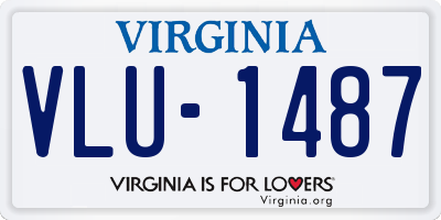 VA license plate VLU1487