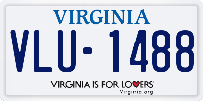 VA license plate VLU1488