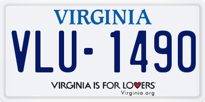 VA license plate VLU1490