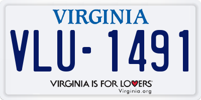 VA license plate VLU1491