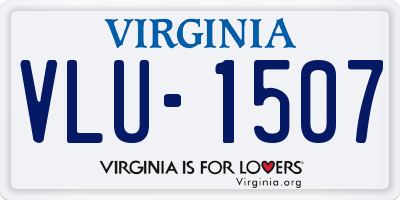 VA license plate VLU1507