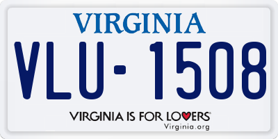 VA license plate VLU1508