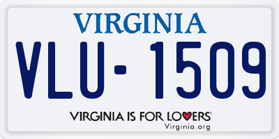 VA license plate VLU1509