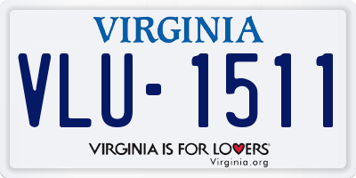 VA license plate VLU1511