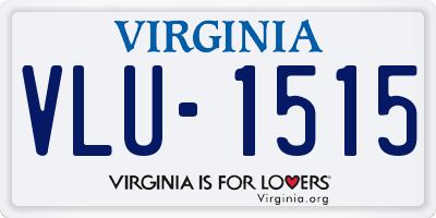 VA license plate VLU1515