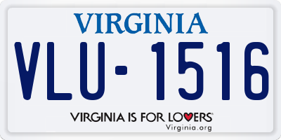 VA license plate VLU1516