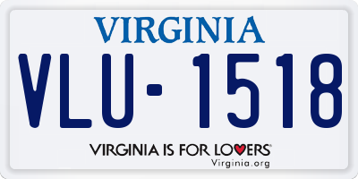 VA license plate VLU1518