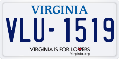 VA license plate VLU1519