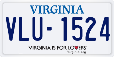 VA license plate VLU1524