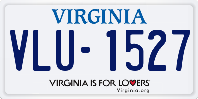 VA license plate VLU1527