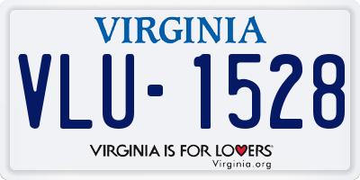 VA license plate VLU1528