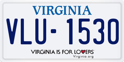 VA license plate VLU1530