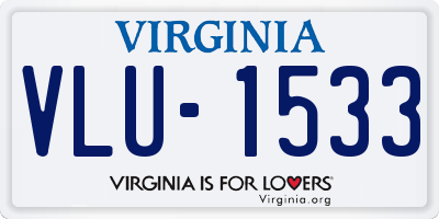VA license plate VLU1533