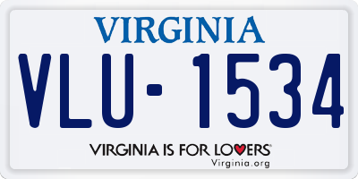 VA license plate VLU1534