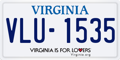 VA license plate VLU1535