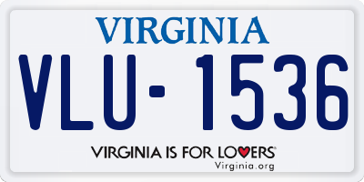 VA license plate VLU1536