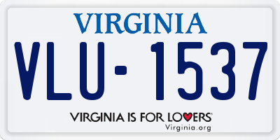 VA license plate VLU1537