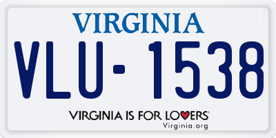VA license plate VLU1538