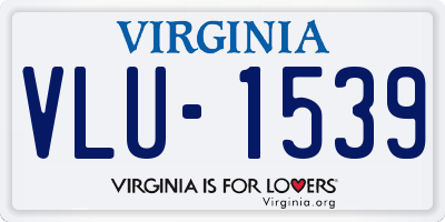 VA license plate VLU1539