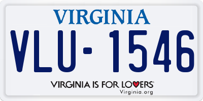 VA license plate VLU1546