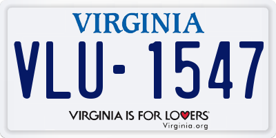 VA license plate VLU1547